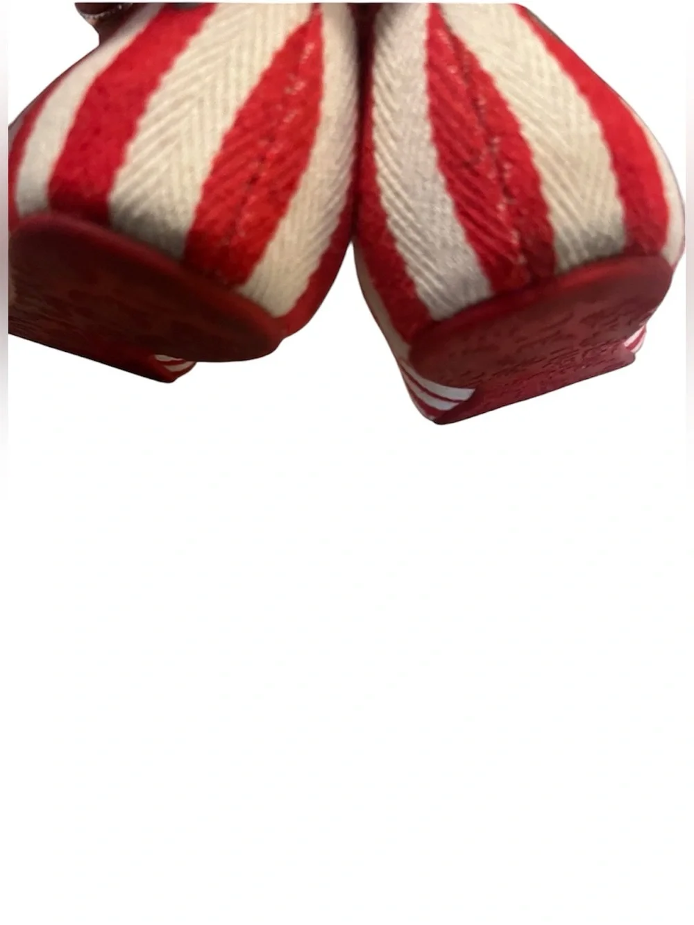 UGG Australia Alloway Red White Stripe Fabric Women's Slip-On Flat Shoes Sz 9